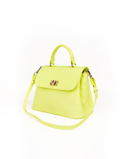 Bolso Doctor Bag Piel Amarillo Neón