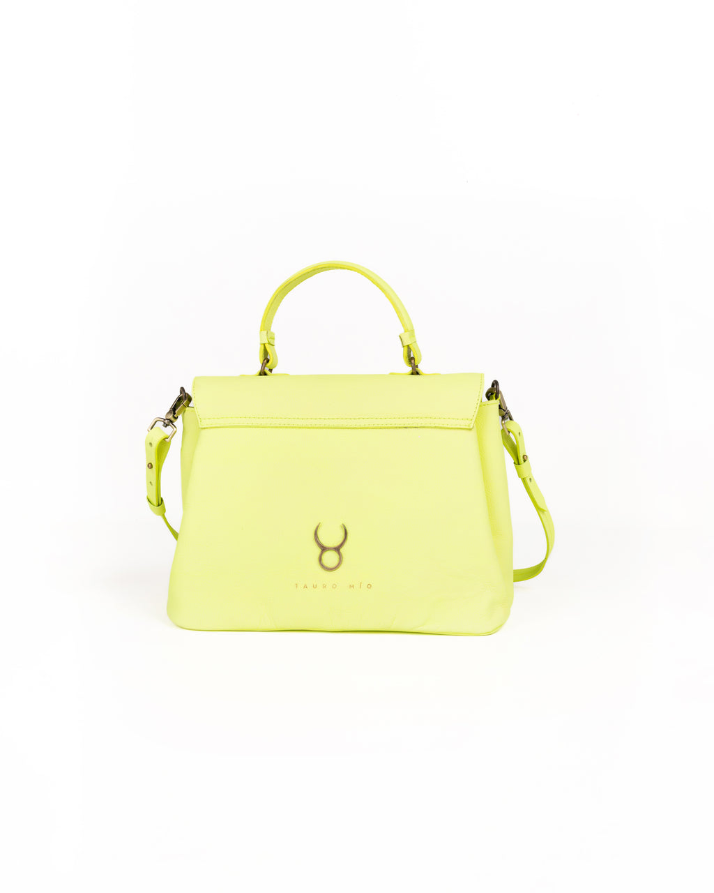 Bolso Doctor Bag Piel Amarillo Neón