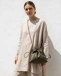 Antonia Slouchy Olive Green Leather Bag for Women TAUROMIO