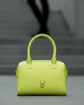 Bolso Bowling Bag Piel Amarillo Neón TAUROMIO