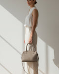 Bolso Bowling Bag Piel Taupe TAUROMIO