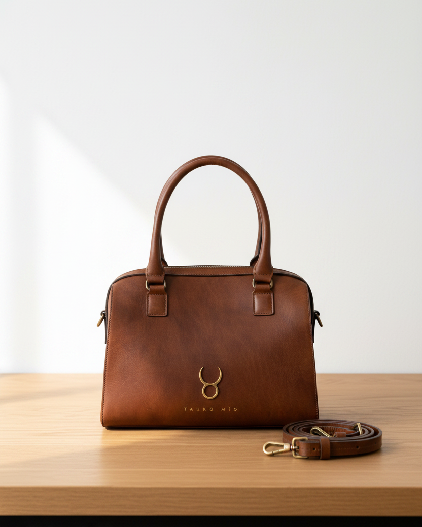 Bowling Caoba — Flat lay correa enrollada separada