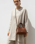 Bolso Bowling Bag Piel Caoba TAUROMIO