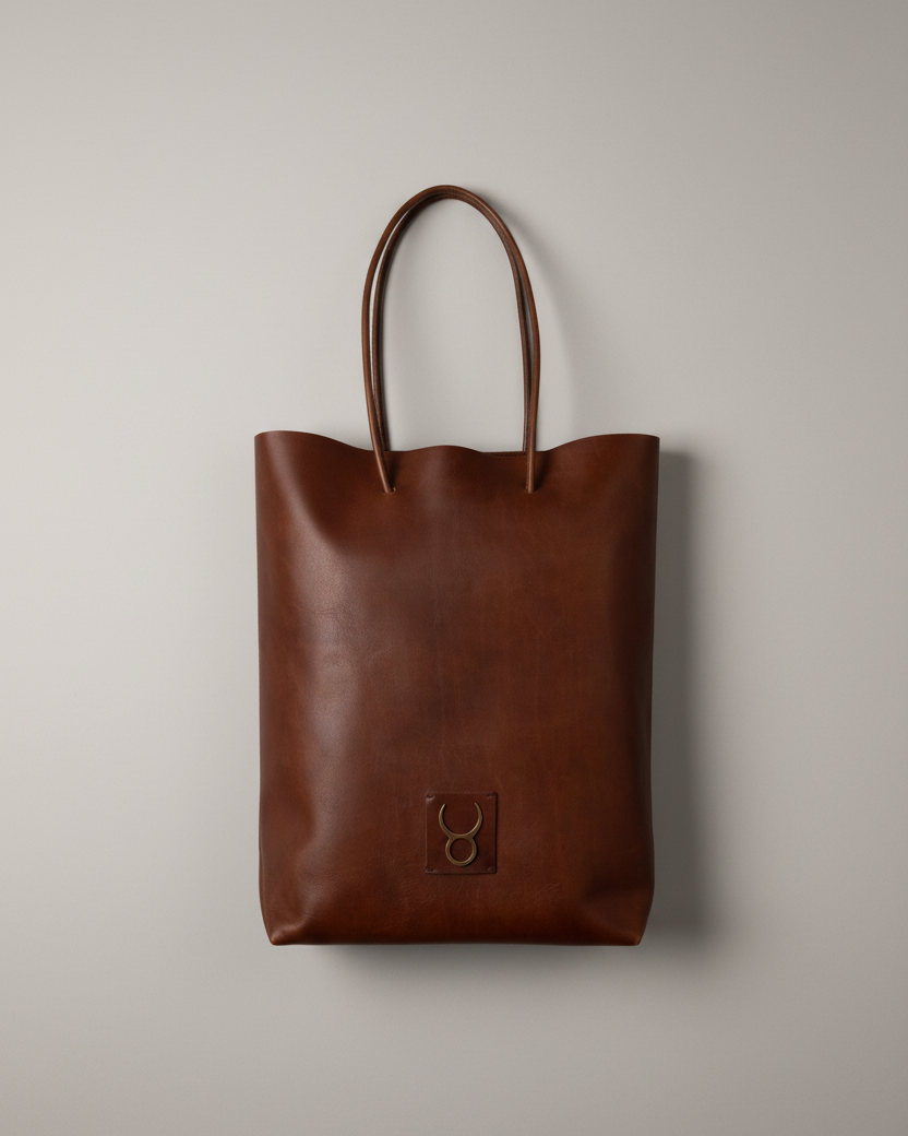 Caoba Dark — Flat lay fondo gris neutro