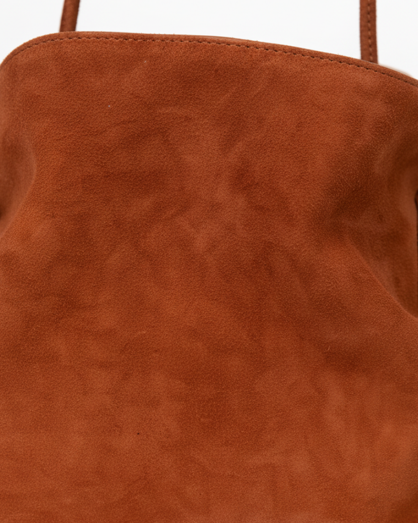 Close up Antonia Slouchy Gamuza Terracota — Textura suede