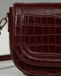 Bolso Jessie Crossbody Piel Estampado Coco Burdeos TAUROMIO