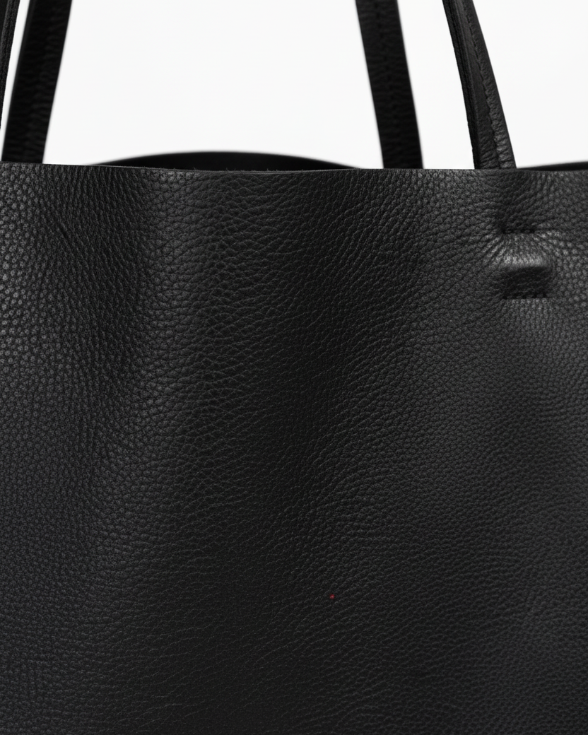 Close up piel negro Rose Tote - TAUROMÍO