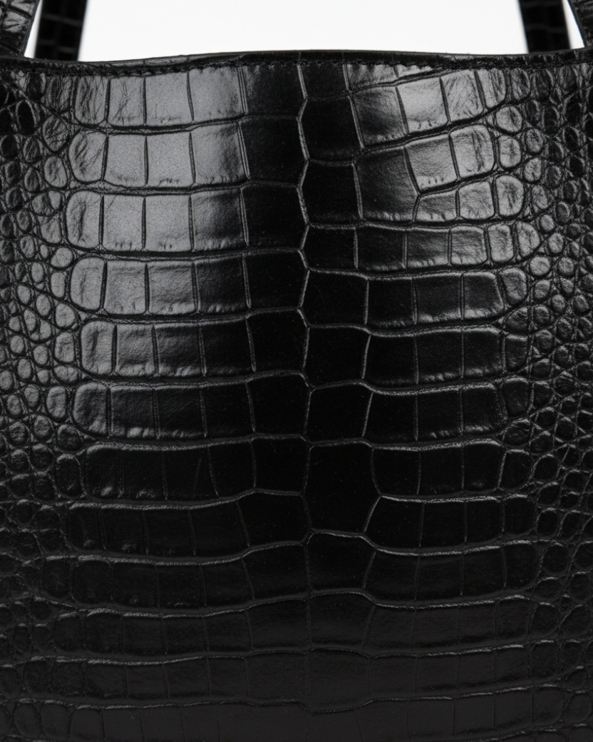 Close up textura aligator negro - TAUROMÍO