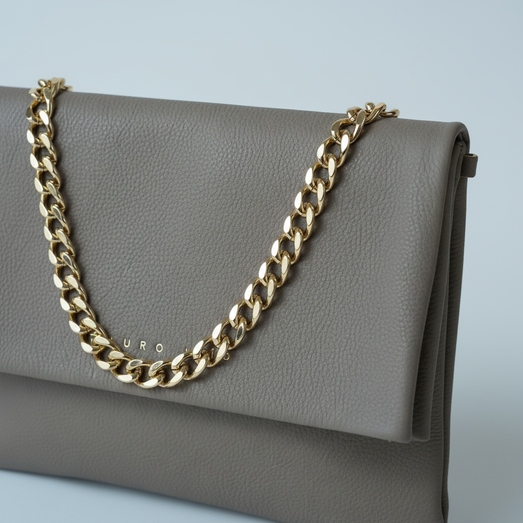 Coco Clutch Taupe - Close Up Detalle