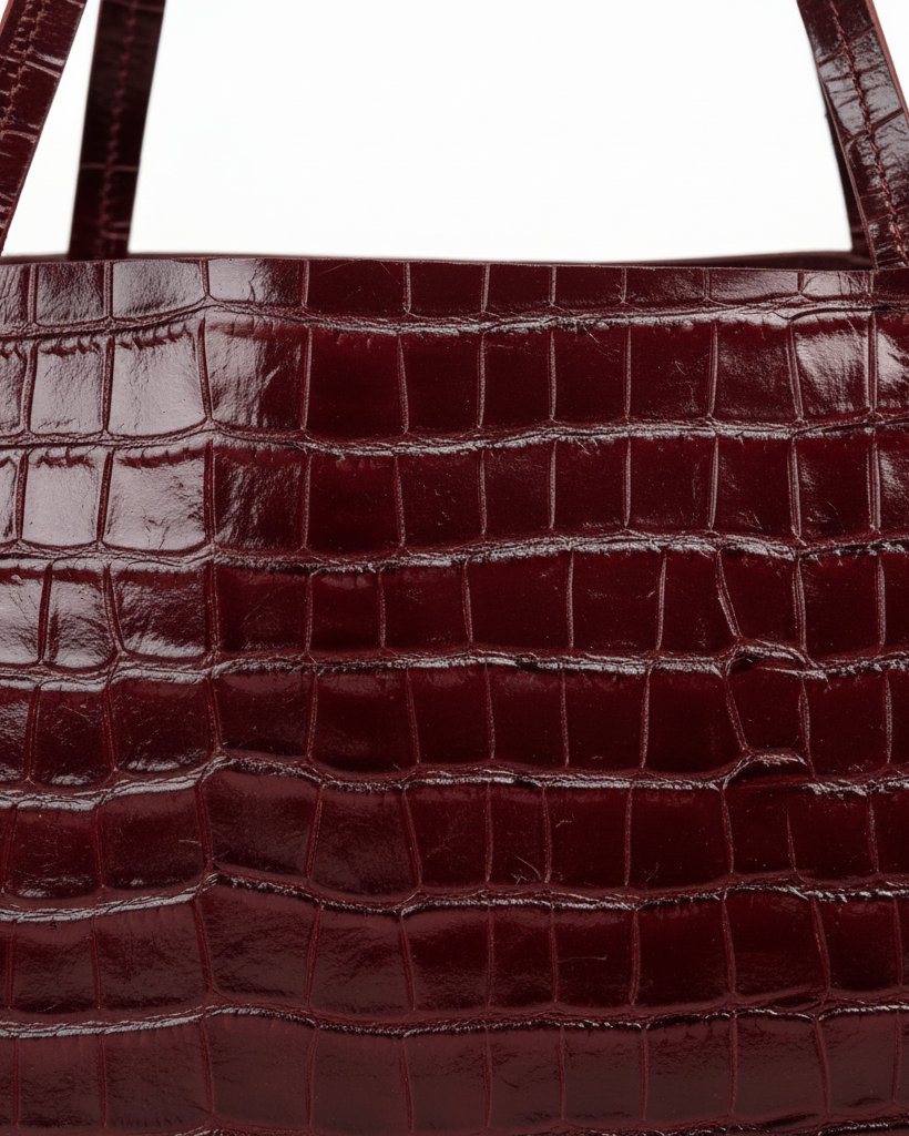 Detalle textura coco Bolso Rose Tote Burdeos