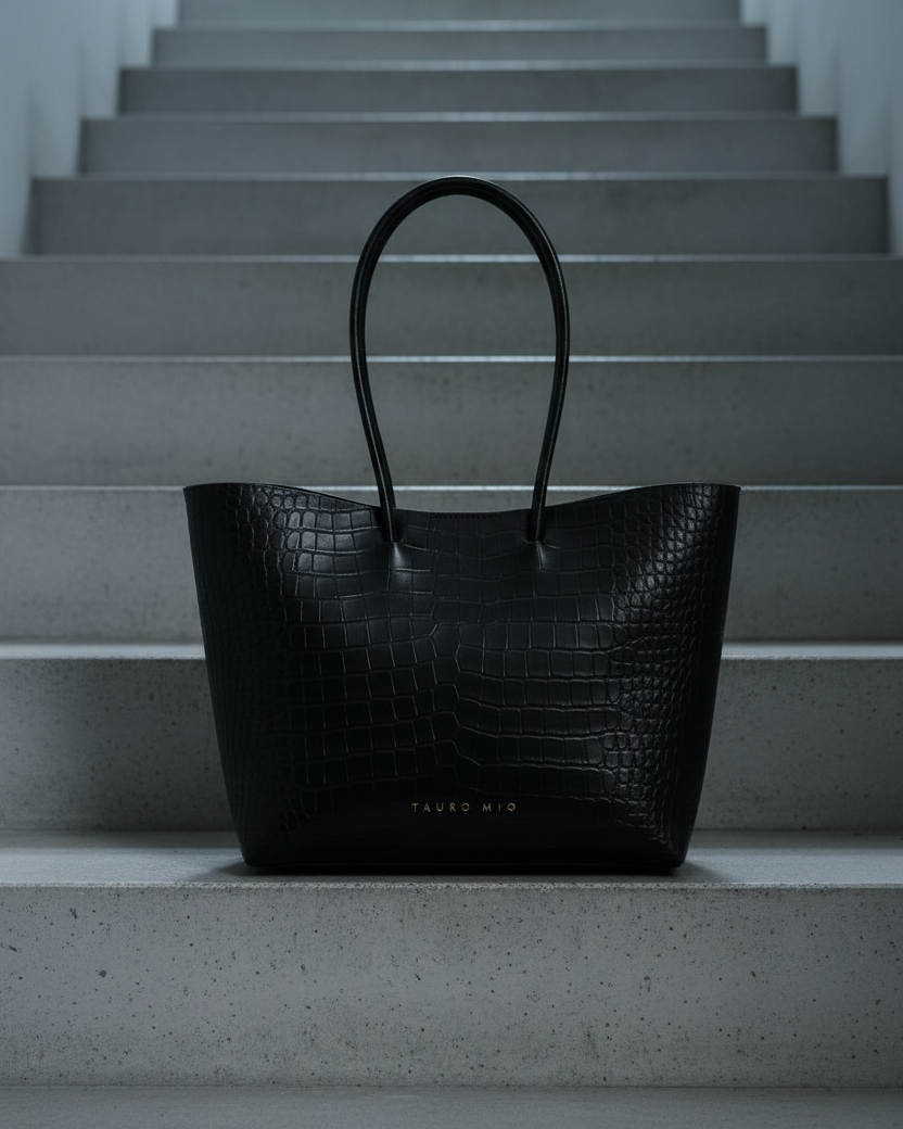 Half Tote Aligator Negro — Escalera cemento
