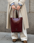 Square Bag Coco Burdeos - Editorial Lifestyle Trench Leopard