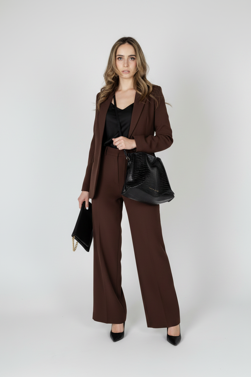 Bolso Antonia Aligator Negro - Outfit Completo