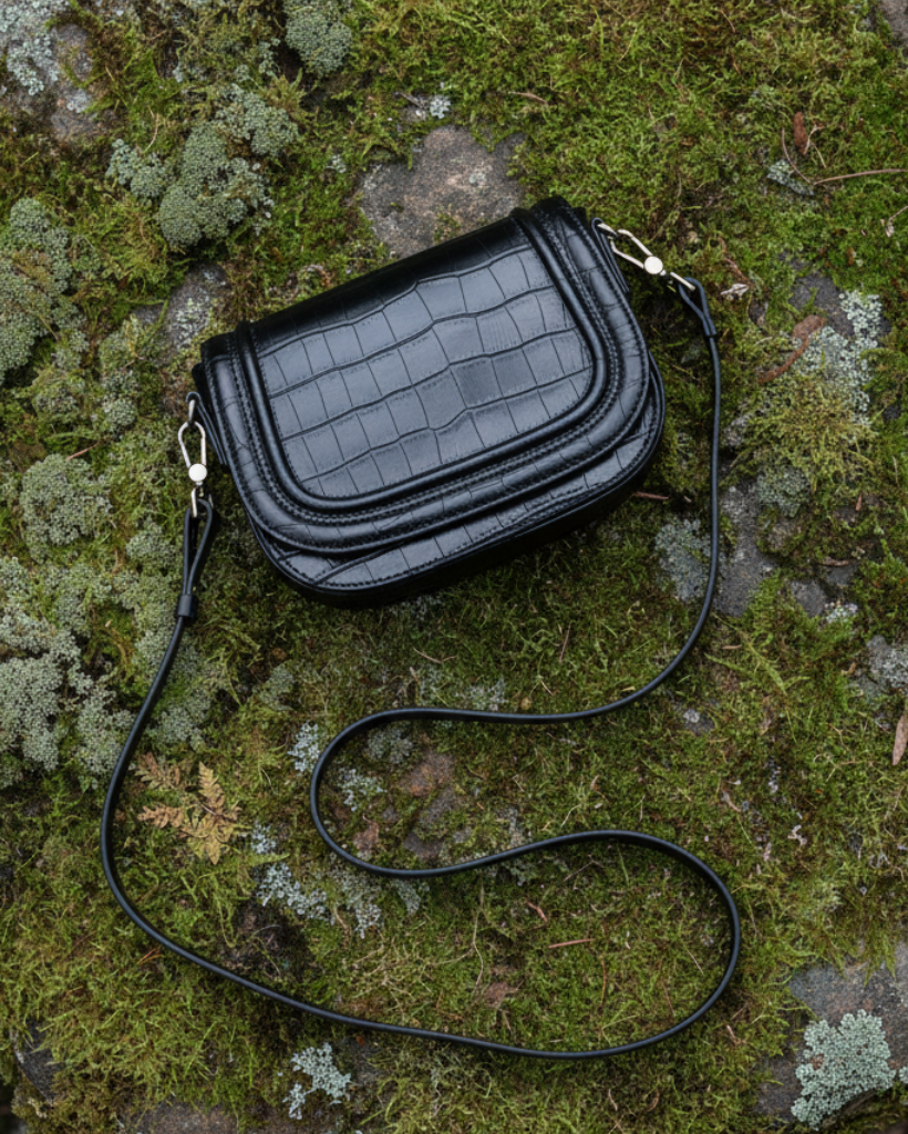 Jessie Aligator Negro - Flat Lay