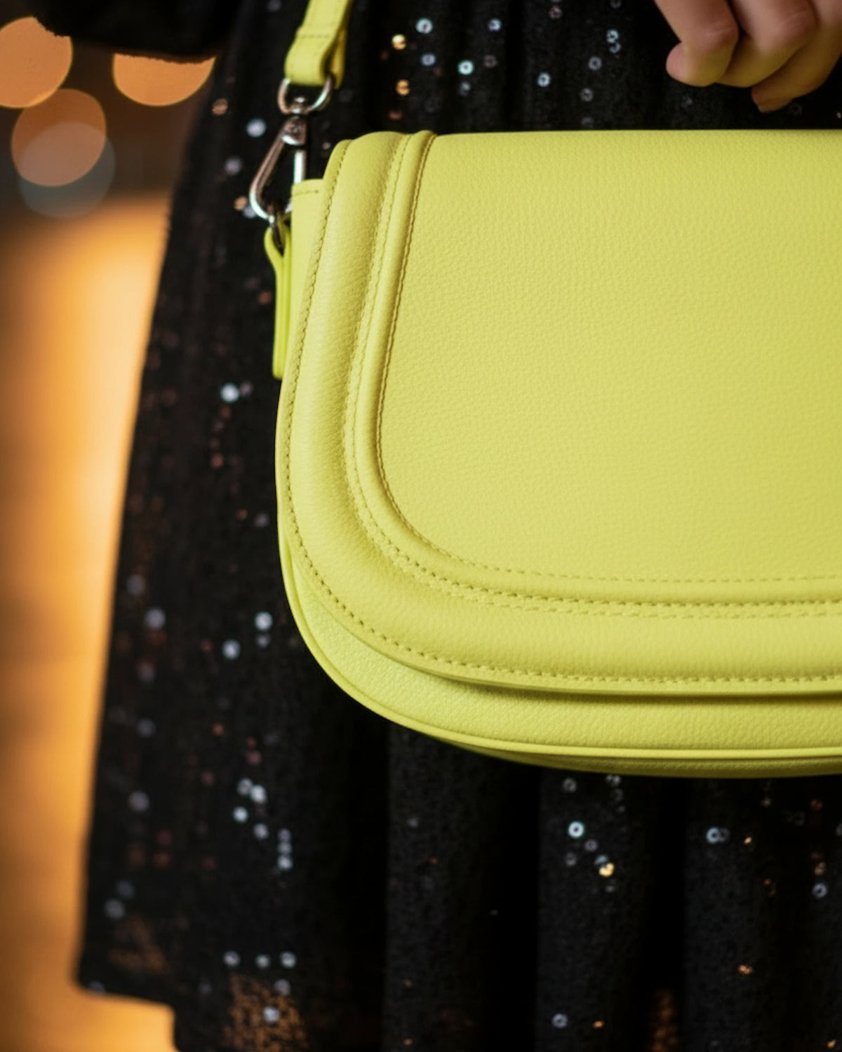 Bolso Jessie Crossbody Piel Amarillo Neón TAUROMIO