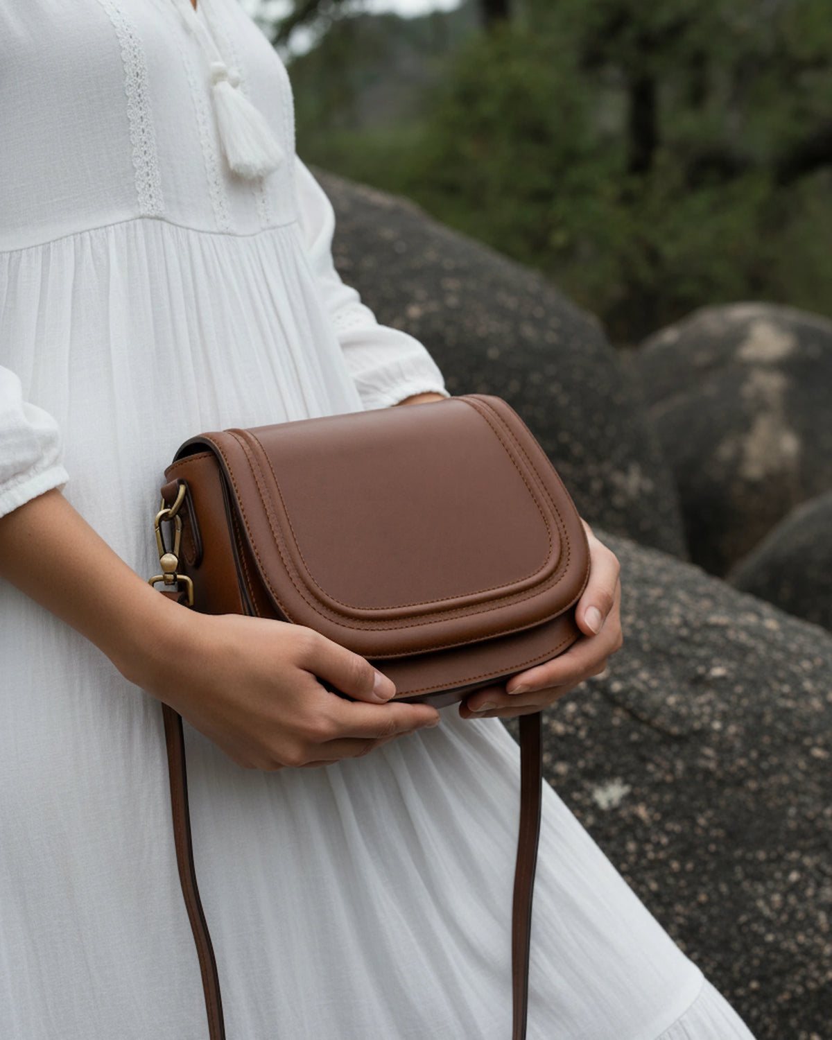 Bolso Jessie Crossbody Piel Caoba TAUROMIO