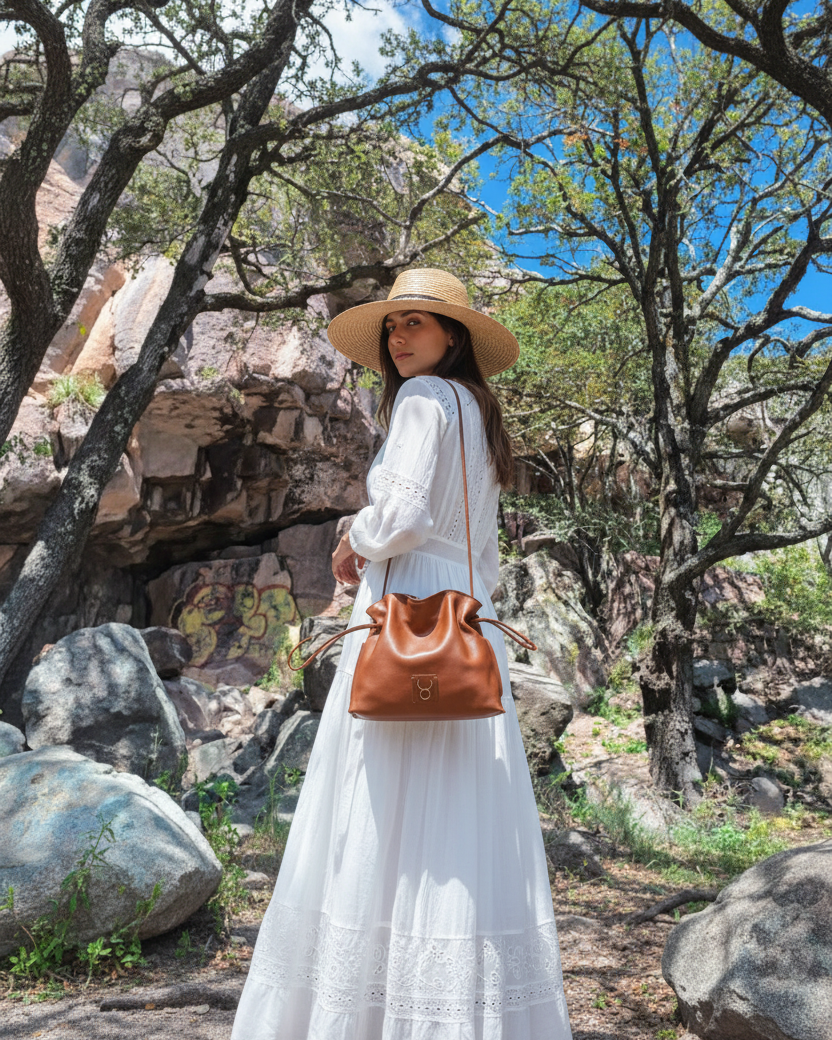 Lifestyle Antonia Caoba - Sierra bohemio de espaldas