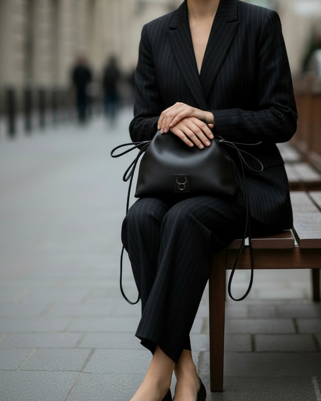 Bolso Antonia Slouchy Piel Negro TAUROMIO