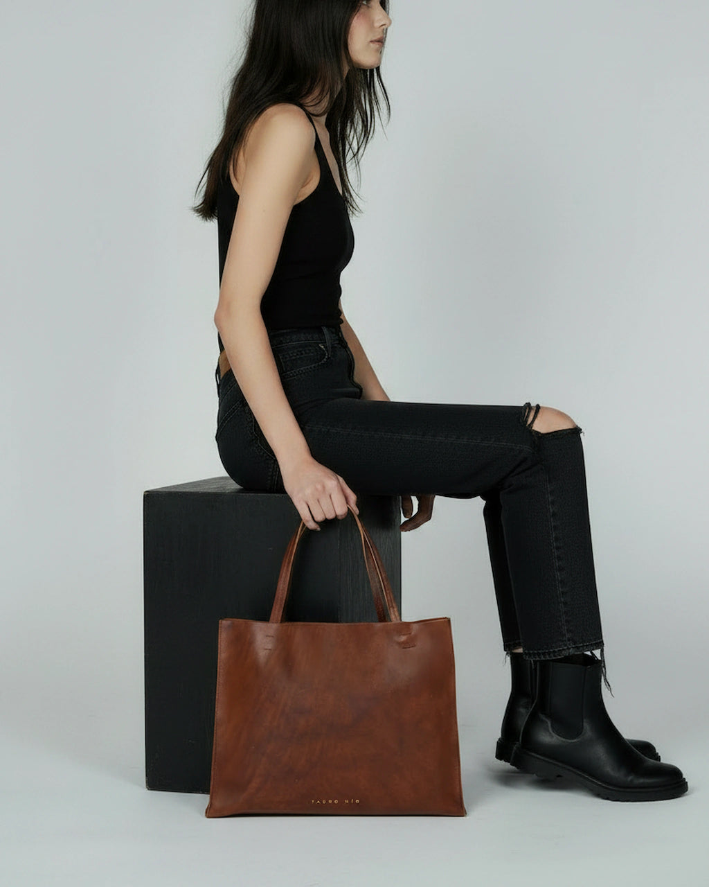 Bolso Rose Tote Piel Caoba TAUROMIO