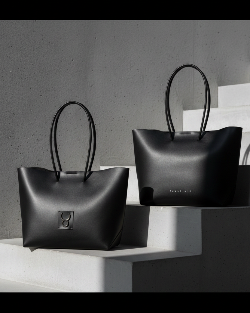 Rose Tote negro — Escenario cemento exacto